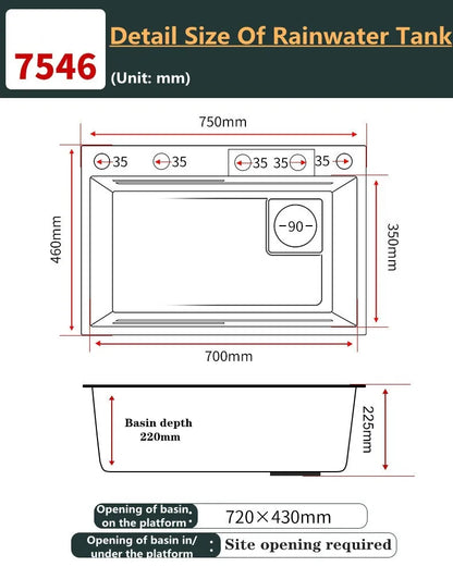 Wasserfall-Küchenspüle aus Edelstahl 304, Zughahn, Einzelschlitz, Hochdruckbecher, Waschmaschine, Café, Weinbar, Waschbecken