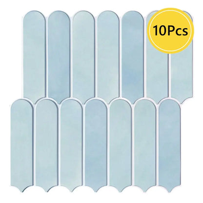 10pcs 3D Faux Matte Wall Panels, Tile Stickers Waterproof, Backsplash Kitchen Peel and Stick, Room Decoration