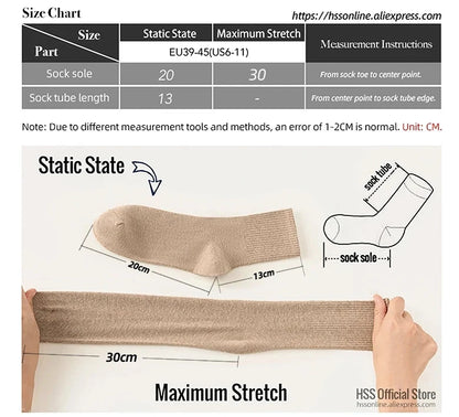 5/10 Pairs 95% Combed Cotton Socks Men Business Dress Long Socks Soft Breathable Spring Summer Colorful Sock For Man 5Pairs/Lot.