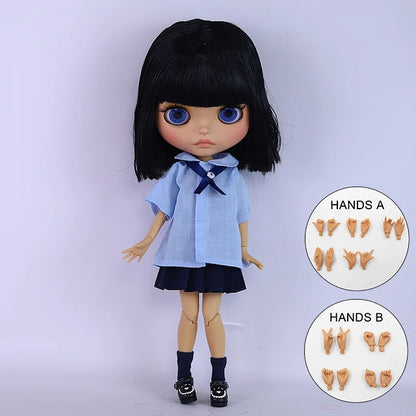 ICY DBS Blyth Doll BJD Joint Body tan Skin Matte Face Set Doll 1/6 30cm Girl Gift Anime SD