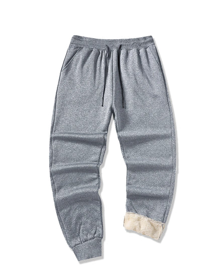 Men's Jogging Sports Pants Autumn Winter Thick Fleece Sweatpants Drawstring Outdoor Casual  Trousers Warm Daily Fitness Clothing.