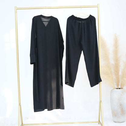 Muslim Abaya Two Piece Muslim Set for Woman Ramadan Dress Islamic