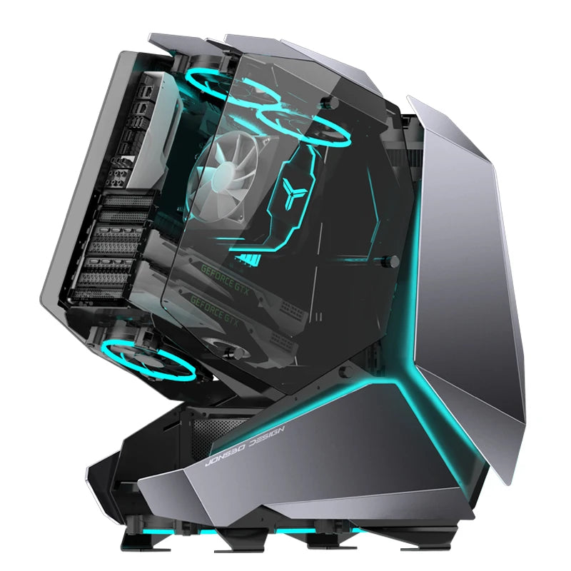 JONSBO MOD-5 Game E-sports Case All Aluminum Special-shaped Glass Chassis Support ATX Motherboard 360 Water-cooled 5V ARGB.