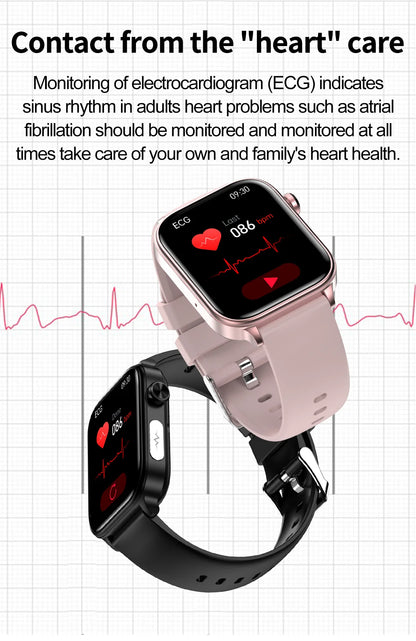 2025 New ECG+PPG Smart Watch Women Heart Rate Blood Lipid Uric Acid Women Menstrual Health Tracker Smartwatches For Android iOS.