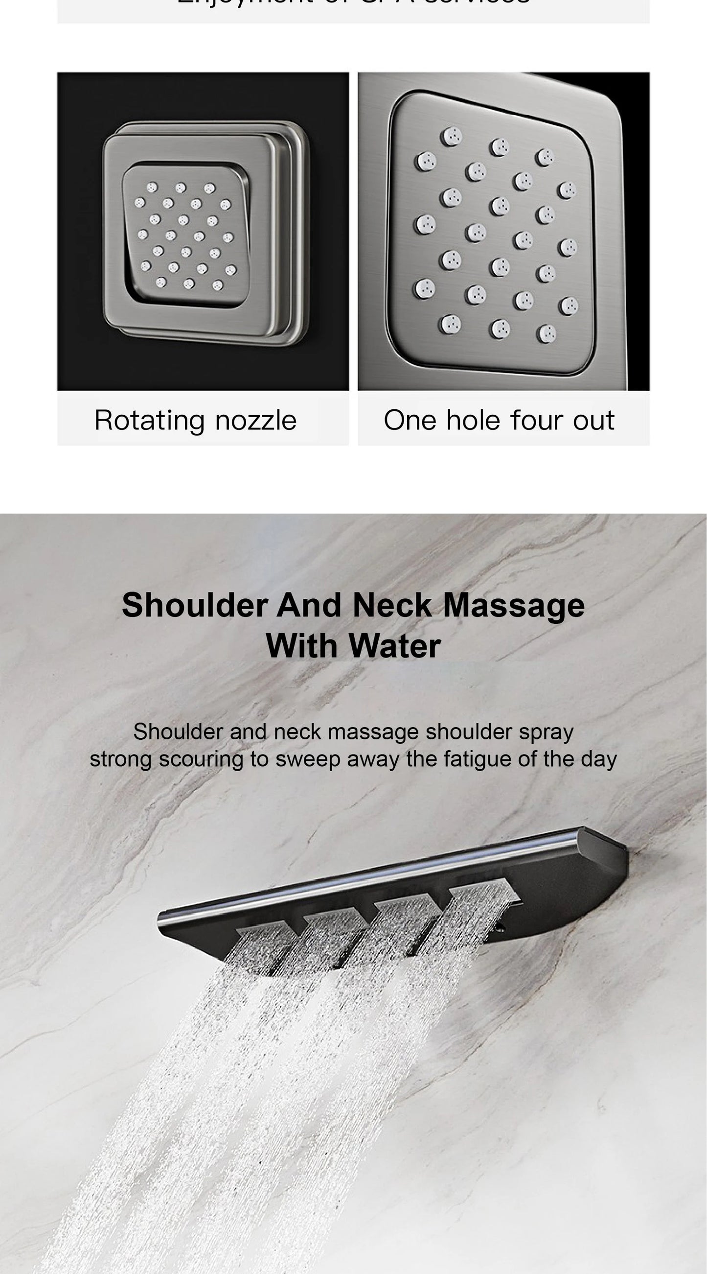 Deckenmontiertes thermostatisches LED-Digitalanzeige-Duschsystem. Eingebetteter Badmischer aus Messing im Wasserfallstil für heißes und kaltes Wasser