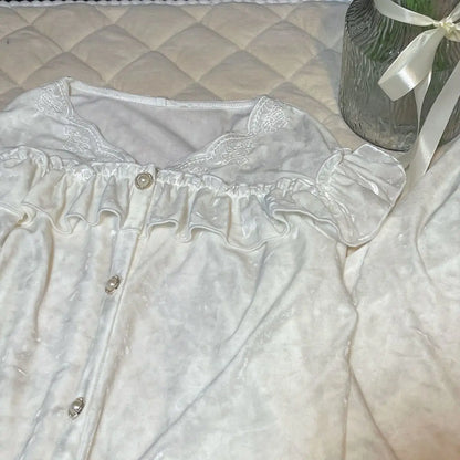 Soft Velvet Pajama Set Women Loose Home Wear Sleeping Velour Autumn Winter New Warm Sleepwear Female Nightie Ins Underwear