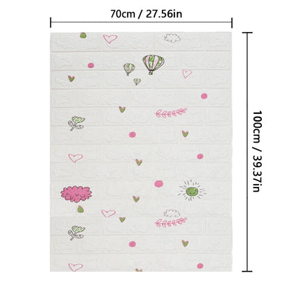 Pvc Brick Pattern Self-adhesive Wallpaper DIY Room Decor 1-10pcs 70cmX1m Waterproof Wall Stickers 3D Modern Home Decoration