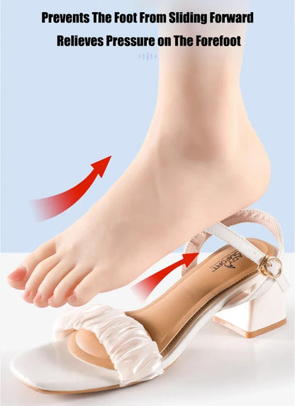 Self-adhesive Insoles for High-heeled Sandals Women Comfort Sweat-absorbent Shoe Sole Anti-Slip Memory Foam Seven-point Shoe Pad.