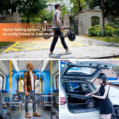 HX X8 e scooters 350W electric scooter Foldable Electric Scooter 10Inch adult Kick escooter 10AH E Scooters Escooter.