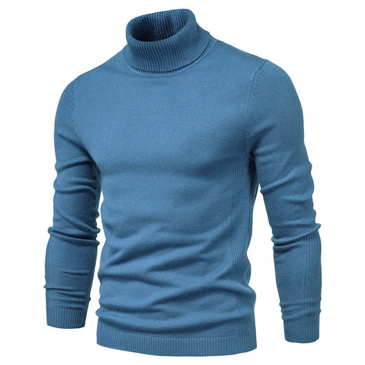 New Winter Men's Turtleneck Thick Sweaters Casual Turtle Neck Solid Color Quality Warm Slim Turtleneck Sweaters Men Pullovers To.