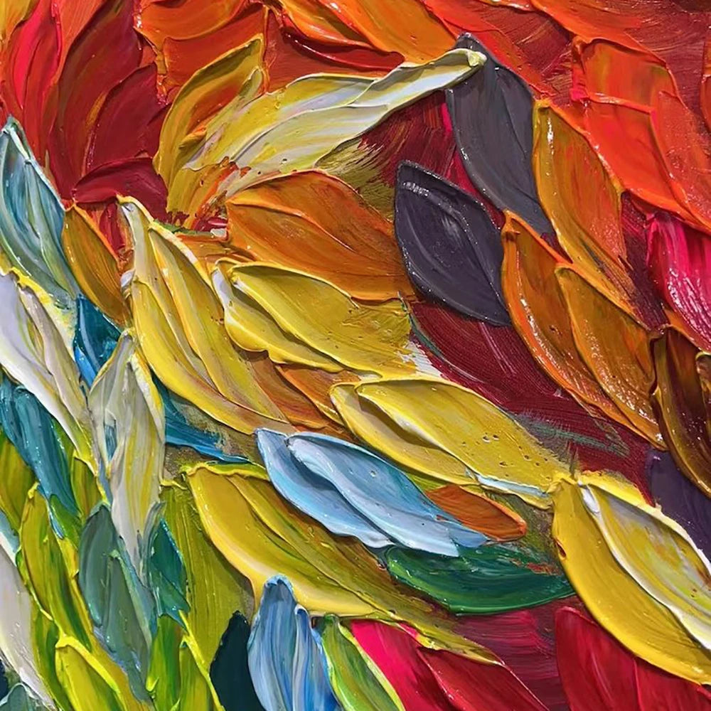 Thick Knife Oil Painting Abstract Hand Drawn Art Oil Painting Canvas Poster  Wall Art Decorative Pictures for Living Room Decor.