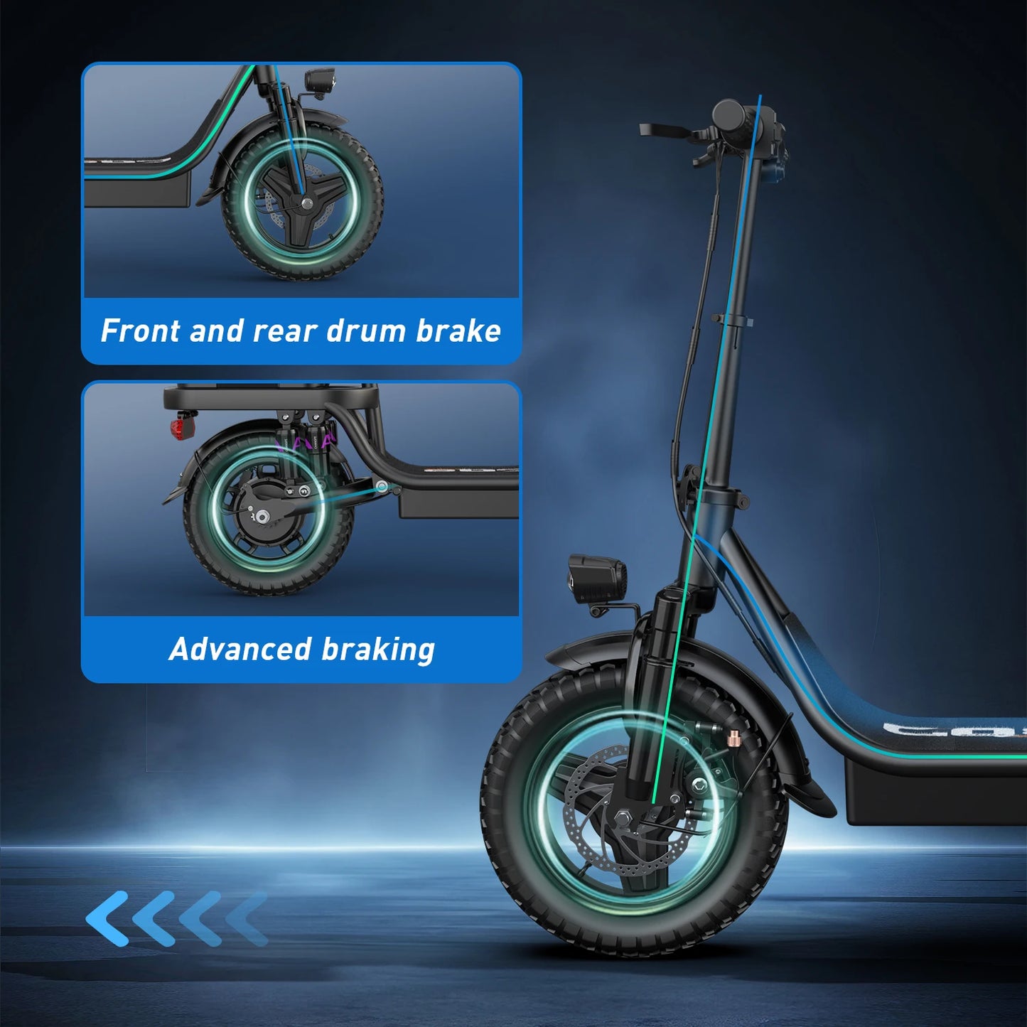 TOOFLY GQ8 Adult Electric Scooter 250W 48V15AH Foldable Electric Scooter  Inch Vacuum Tires City Commuter Electric Scooter