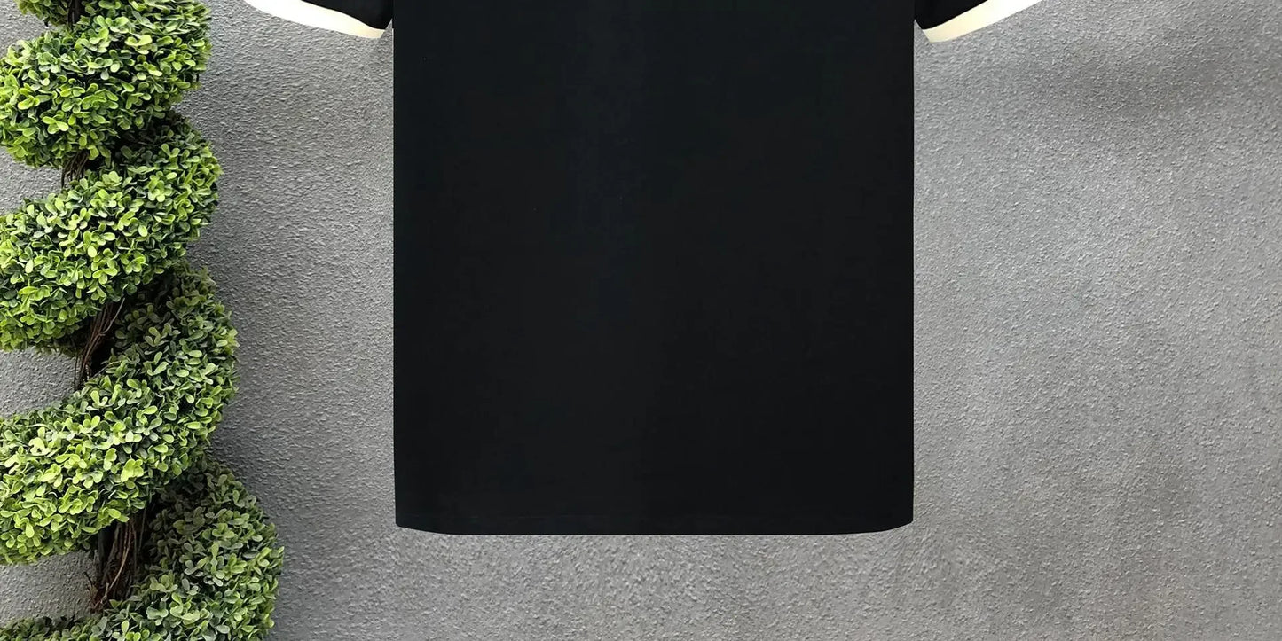 Men's Casual Polo Shirt Collared Short Sleeve Pique Cotton Breathable V-Neck Color Block Half Sleeve Summer Loose Top