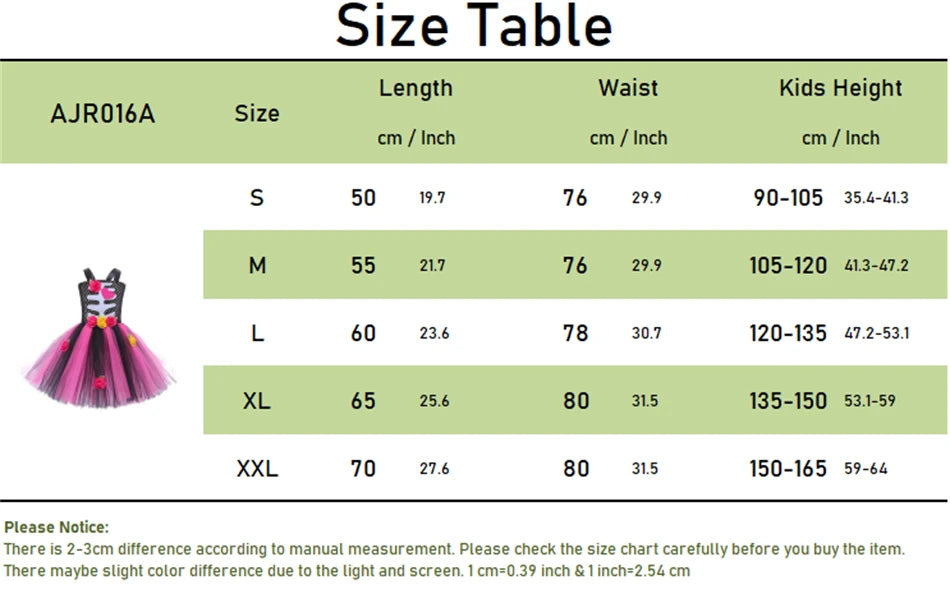 Halloween Kinder Kleid Cosplay Herz druck Skelett Kostüme Mädchen Blumen Schädel Tutu Kleidung Kinder Karneval Leistung Outfits.