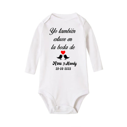 Personalisierter Baby-Body „I Also Attended The Wedding“, individueller Name, Baby-Overall, Hochzeit, Kleinkind, Kleinkind, Junge, Mädchen, Strampler, Outfits.
