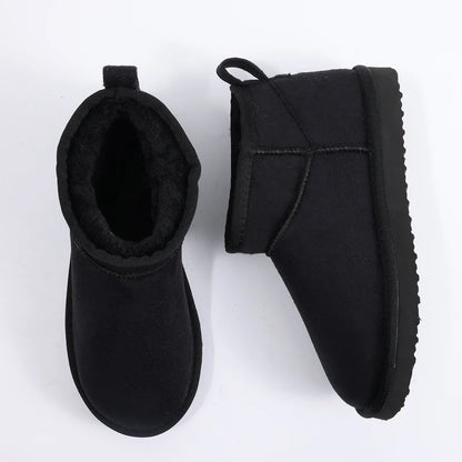 Eyriphy Size: 36-42 New Women's Snow Boots Winter Low-cut Thin Sole Thermal Shoes Gift Boots for Ladies Solid Color Cotton Shoes.