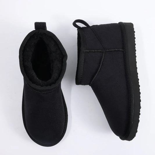 Eyriphy Size: 36-42 New Women's Snow Boots Winter Low-cut Thin Sole Thermal Shoes Gift Boots for Ladies Solid Color Cotton Shoes.