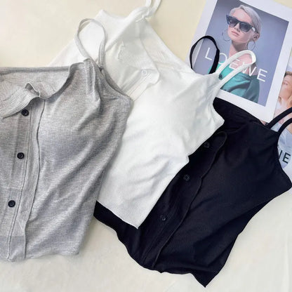 Conjuntos De Pijama Neue Sexy Baumwolle Sling Top Shorts Set Bh Pad Sommer Nachtwäsche Pyjamas Für Frauen Hause Tragen Nachtwäsche Anzug.