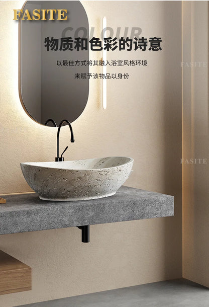 Direkt vom Hersteller integrierter Badezimmer-Haushaltsbalkon-Waschbecken Waschbecken Waschbecken Kunststein-Kunst-Tischwaschbecken