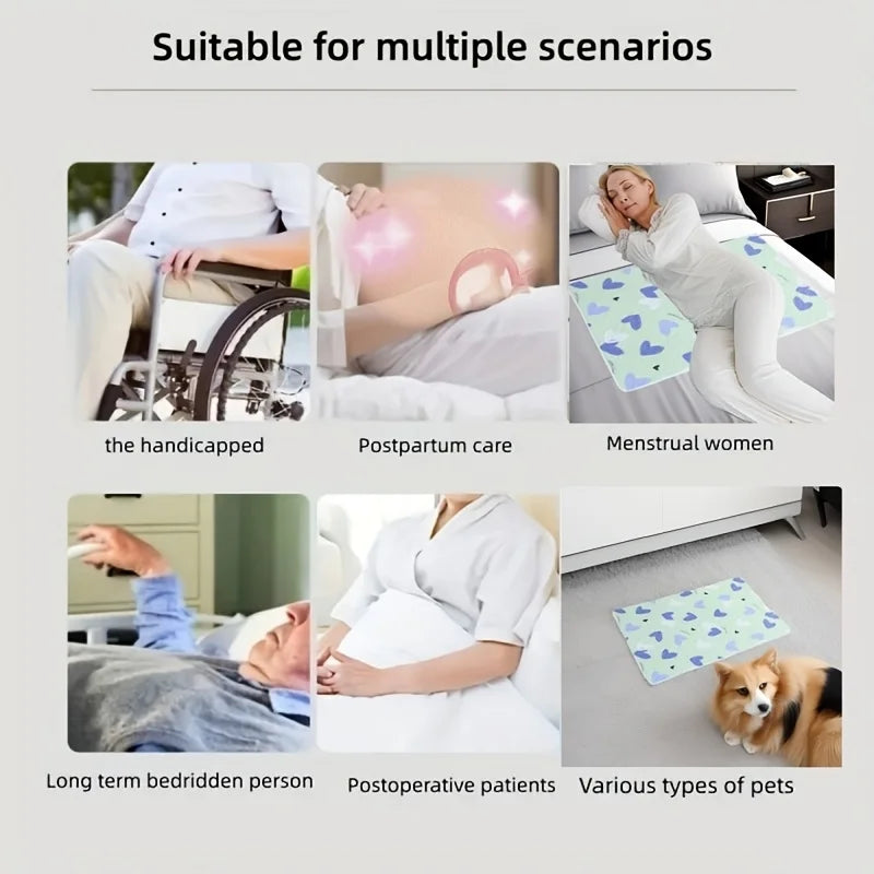 Washable & Reusable Thick Bed Protection Pad - Durable Medical Grade Mattress Protector for Adults, Seniors & Pets, Elderly Care.