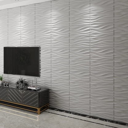 KUUJOJO 12pcs 3D textured wall panel for indoor wall decoration, suitable for living room, hall, bedroom, hotel, office