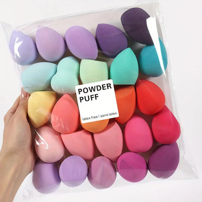 7piece/18piece makeup sponge set, suitable for liquid BB cream powder application, makeup egg dry wet dual-use powder puff.