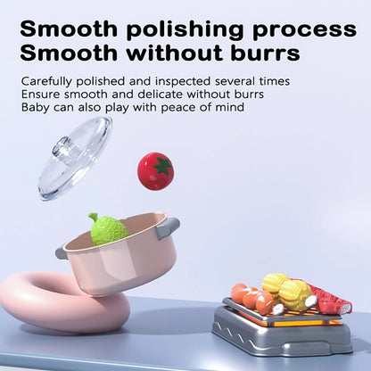 Kids Kitchen Toy Accessories, Pretend Cooking Playset with Play Pots and Pans, Utensils Cookware Toys, Play Food Set, Toy Vegeta.