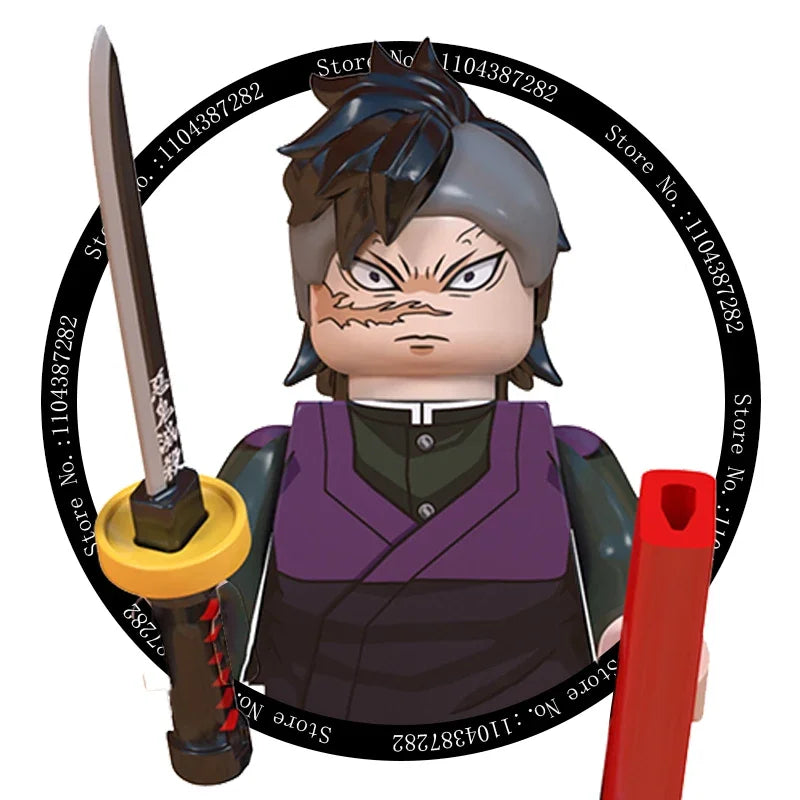2025 Hot Toys WM6116 WM6138 Demon Slayer Blade Building Blocks Mini Action Figure Accessories Halloween Christmas Gifts for Kids.