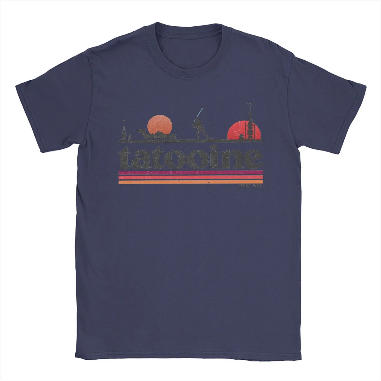 Casual Planet Sky Tatooine T-Shirts for Men Crewneck Cotton T Shirt  Short Sleeve Tee Shirt Classic Clothes.