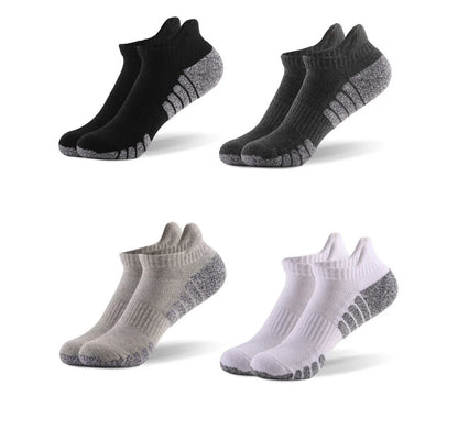 3pairs thickened towel bottom running socks mesh boat socks non-slip breathable sports socks Low cut Men's socks Women's socks.