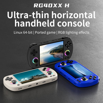 ANBERNIC RG40XX H Retro Handheld Game Console 4.0 Inch IPS Screen Linux System Built-in 64G TF Card 5488 Games Support HD-TV Out.