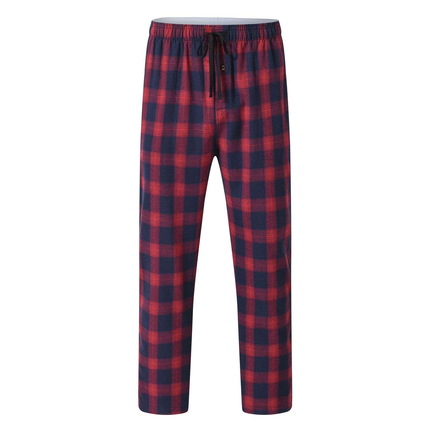 3Pcs Men's 100% Cotton Plaid Pajama Sleeping Pants, Long Plaid Print Sleepwear Pajama Pants with Elastic Waist Homewear.