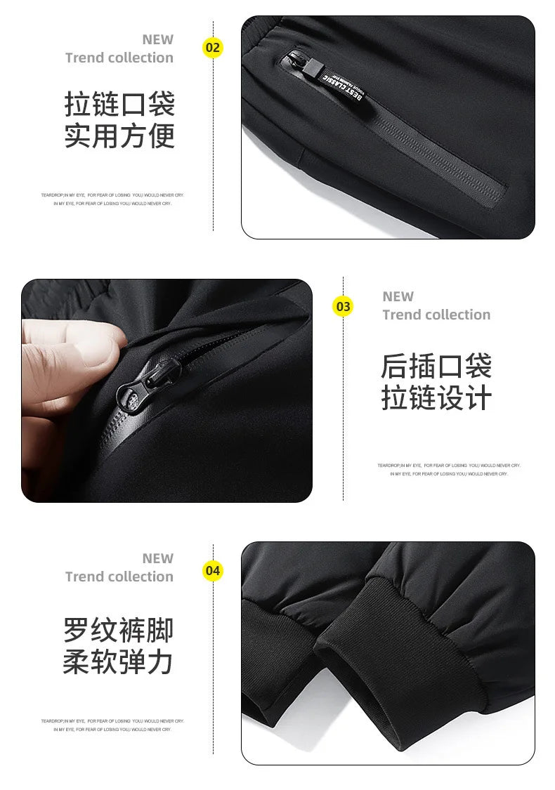 Luxury Winter Thick Warm Windproof Waterproof White Duck Down Pants Men New Down Pants Outward Wearing Cold Proof Sports Pants