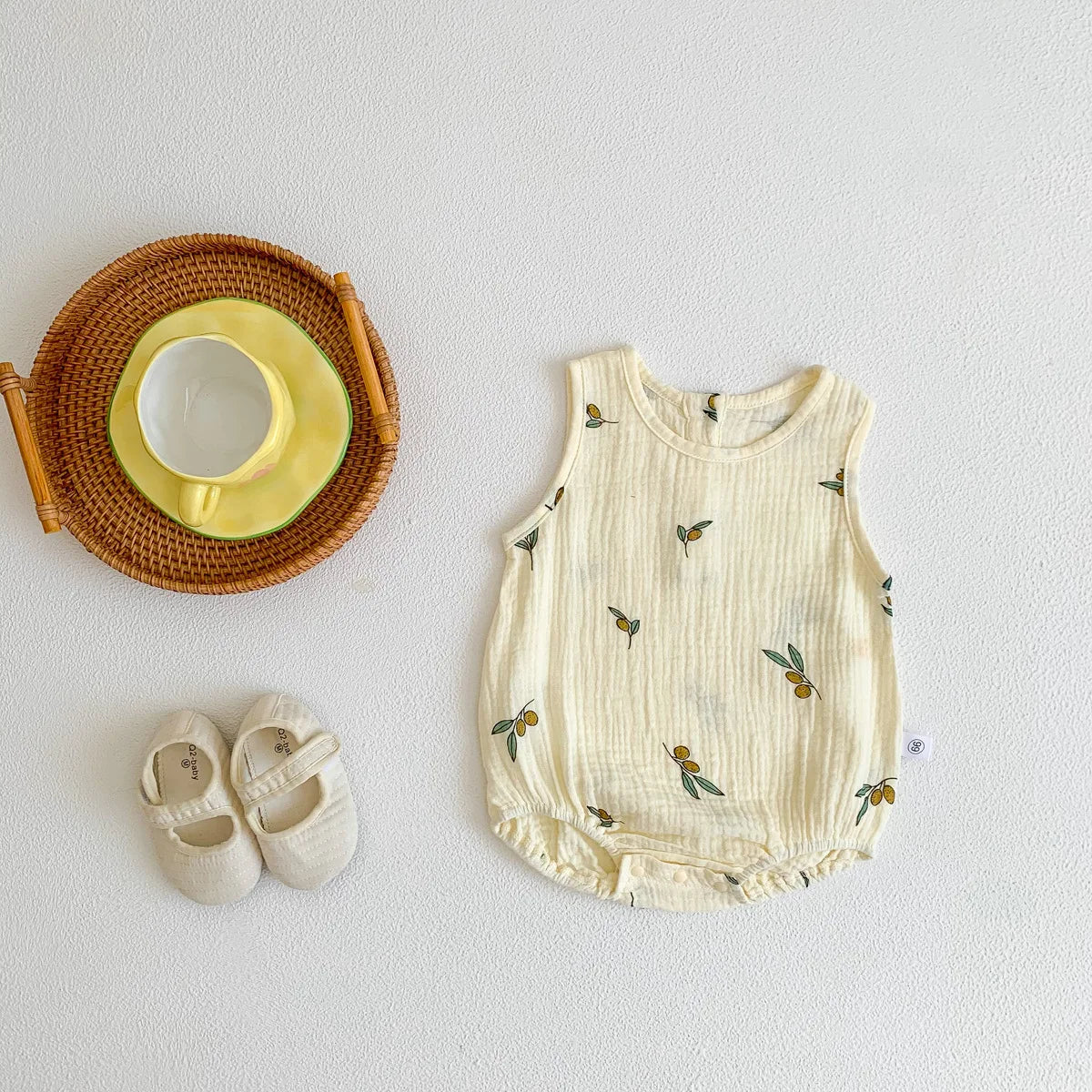 2023 neue Im Sommer Infant Neugeborene Baby Mädchen Jungen Falten Tuch Baumwolle Outfits Kinder Casual Overalls Kleinkind Bodys