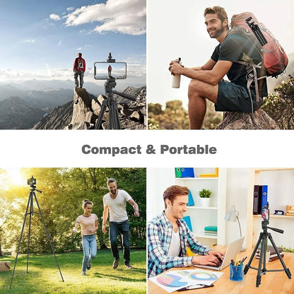 Tripod For Phone Camera Tripod Stand with Bluetooth Remote Phone Holder Lightweight Universal Photography For Xiaomi Huawei DSLR.