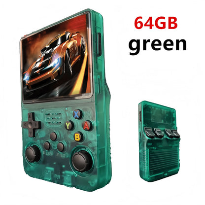 Retro R36S Handheld Video Game Console 3.5 Inch IPS Screen 128GB Preloaded Games Portable Pocket Player Linux System