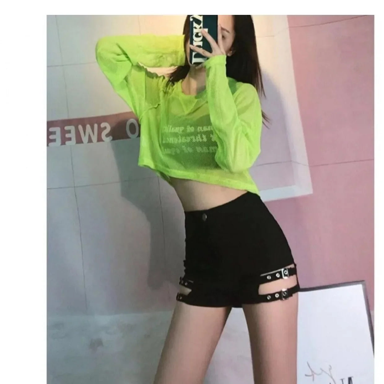 Lisa Style Stage Costume Sexy Bass High-Waisted Shorts Jazz DS Hot Pants Steel Tube Dance Trousers Essential Underwear.