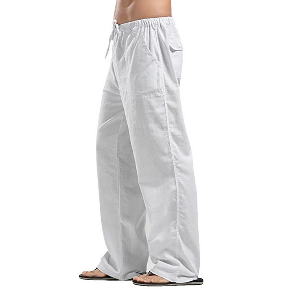 Men's Pants Loose Cool Casual Long Pants Elastic Waist Long Pant Casual Large Size Streetwear Lightweight Trousers.