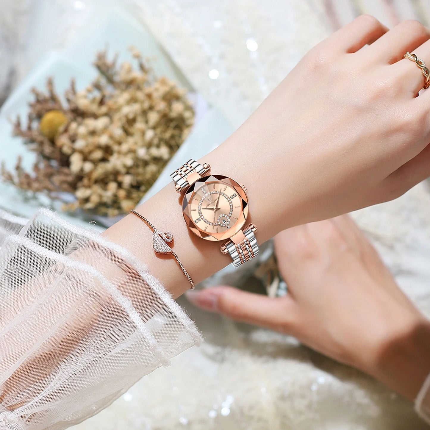 POEDAGAR Fashion Original Wristwatch For Woman Waterproof Stainless Steel Date Quartz Ladies Watch Luxury Casual Women's Watches.