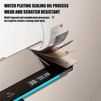 Digital Thermostatic Shower System with Smart Temperature Memory, Easy to Install LED Rain Shower & Brass Faucet Set