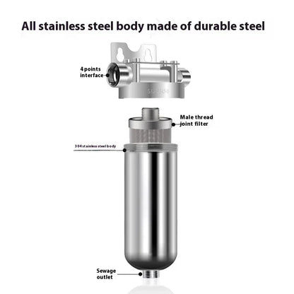 Pre filter household well water whole house household water purifier 304 stainless steel high flow backwashing water filter.