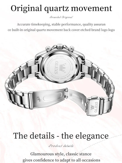 OLEVS 5632 Womens Watch Elegant Luxury Quartz Watch Zircon Scale Waterproof Luminous Automatic Date Ladies Watch Gifts Original.