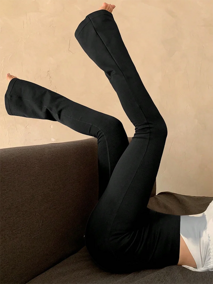 High Waisted Compression Without Awkward Lines Micro Flared Yoga Outdoor Wear Seamless Elastic Fitness Pants Lifting Leggings.