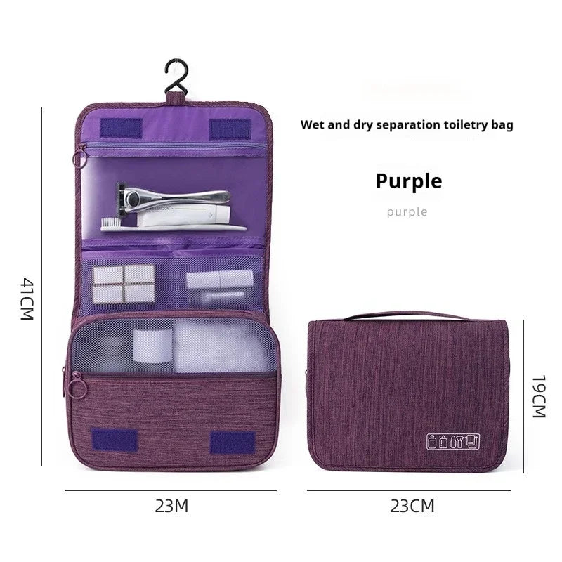Foldable Toiletry Bag Organizer Hanging Storage Bathroom Makeup Case Cosmetic Bag Travel For Travel Business.