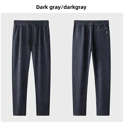 Herren-Freizeithose, verdickt, gerades Bein, warm, Herbst-Winter-Oberbekleidung, modisch, vielseitig, lockere Passform, sportlicher Stil