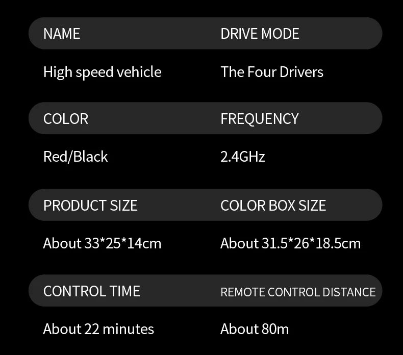 Teeggi 4WD 2.4G RC Drift Car 80KM/H 1:14 High Speed Off-Road Racing Car Brushless 3S Remote Controller Car Truck Toy For Gift