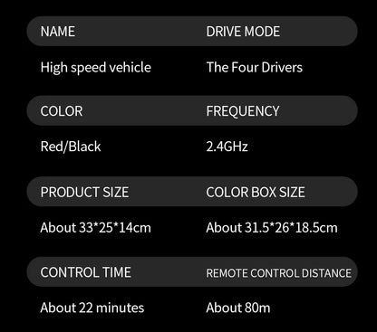 Teeggi 4WD 2.4G RC Drift Car 80KM/H 1:14 High Speed Off-Road Racing Car Brushless 3S Remote Controller Car Truck Toy For Gift