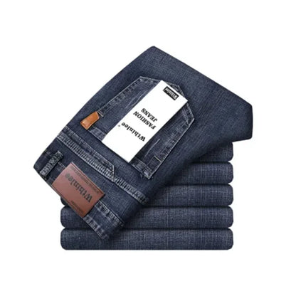 Luxury Men High Quality Pants Clothing Men Classic Business Casual Jeans 2025 New Male Fashion Blue Slim Stretch Denim Trousers.