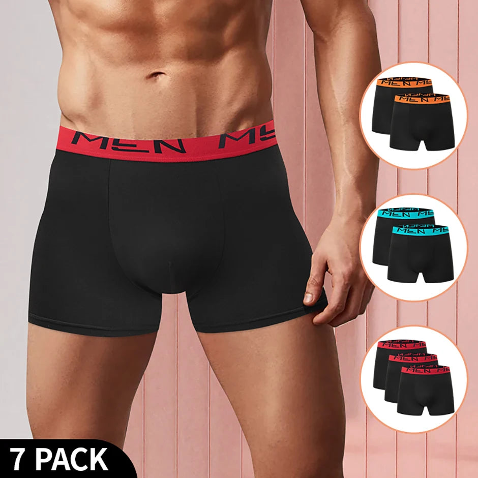 4/7-teilige Herren-Shorts, lang, sportlich, lässig, Boyshort, mehrfarbig, Multi-Code, Jugendliche, Eltern-Kind-Shorts, Übergröße, bequeme Unterwäsche