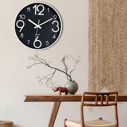 12 Zoll leuchtende Wanduhr einfache leuchtende Digitaluhr europäische DIY stille Wanduhr Studie Wohnzimmer Wanda uhren